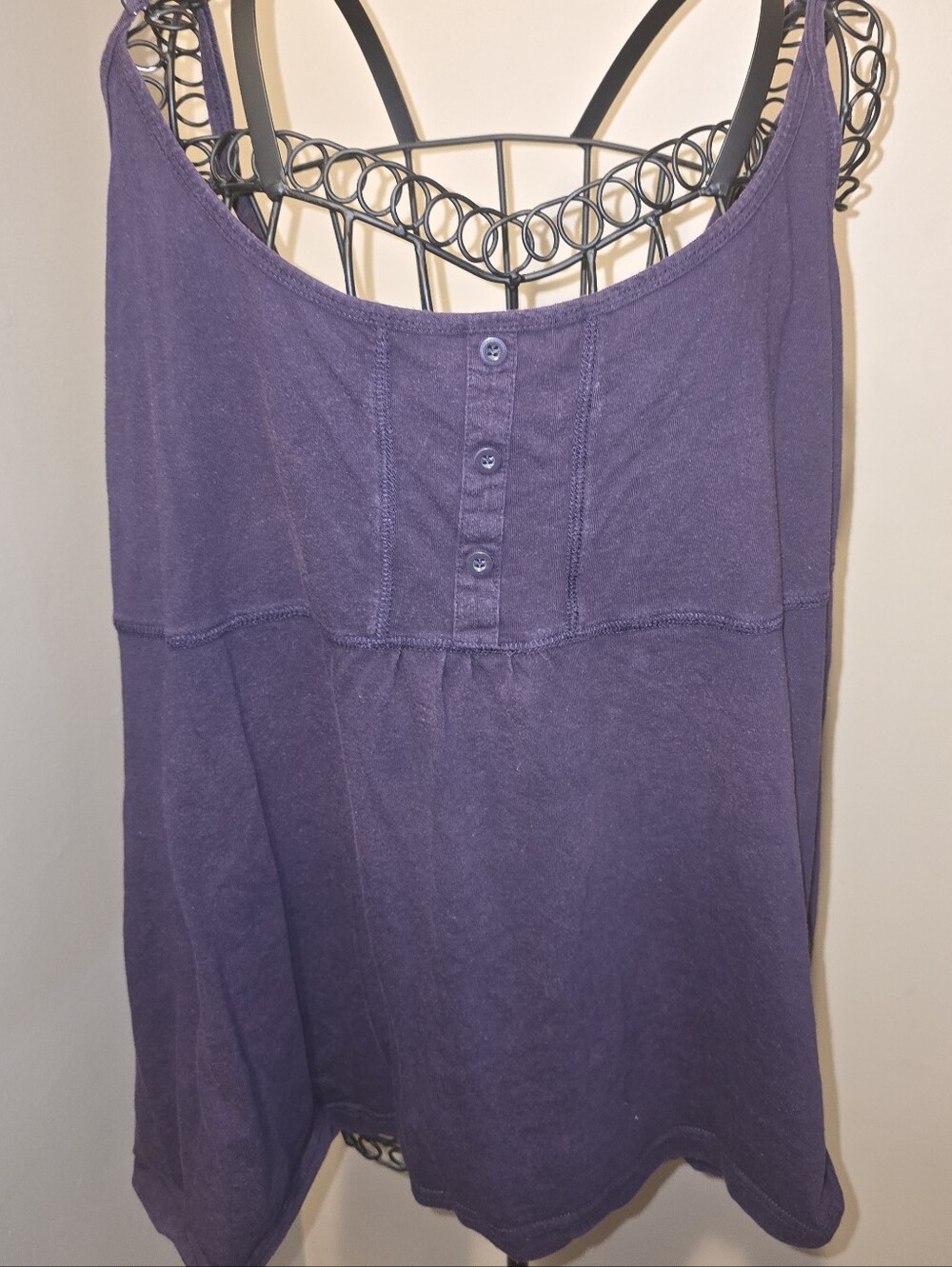 MXM Purple Button-Front Camisole Tank Top